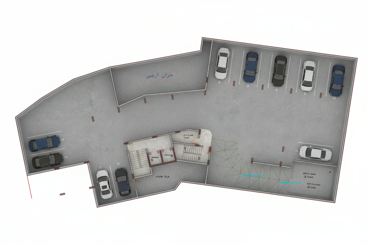 Basement parking plan